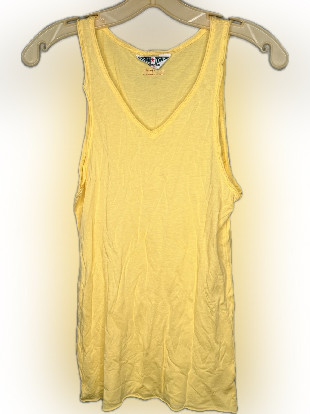 Hard Tail Forever Yellow Tank Top nwot